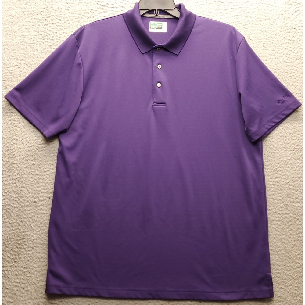Ben Hogan Golf Polo Shirt Mens XL Purple Performance Short Sleeve Collar Popover